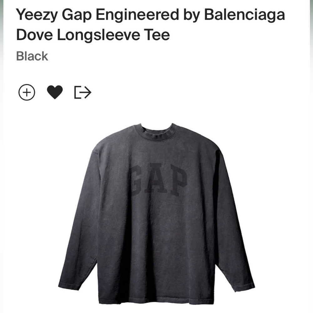 Yeezy GAP Balenciaga Dove Longsleeve Tee